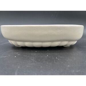 Vintage Haeger Ceramic Oval Dish or Planter Scalloped  Cream Kitchen Servingware